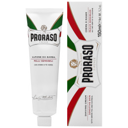 Proraso Sensitive Shaving Soap - mydło do golenia skóry wrażliwej z zieloną herbatą, Tubka 150ml