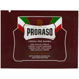 Proraso Coarse Pre-Shave Cream - krem przed goleniem o zapachu sandałowca, 4ml