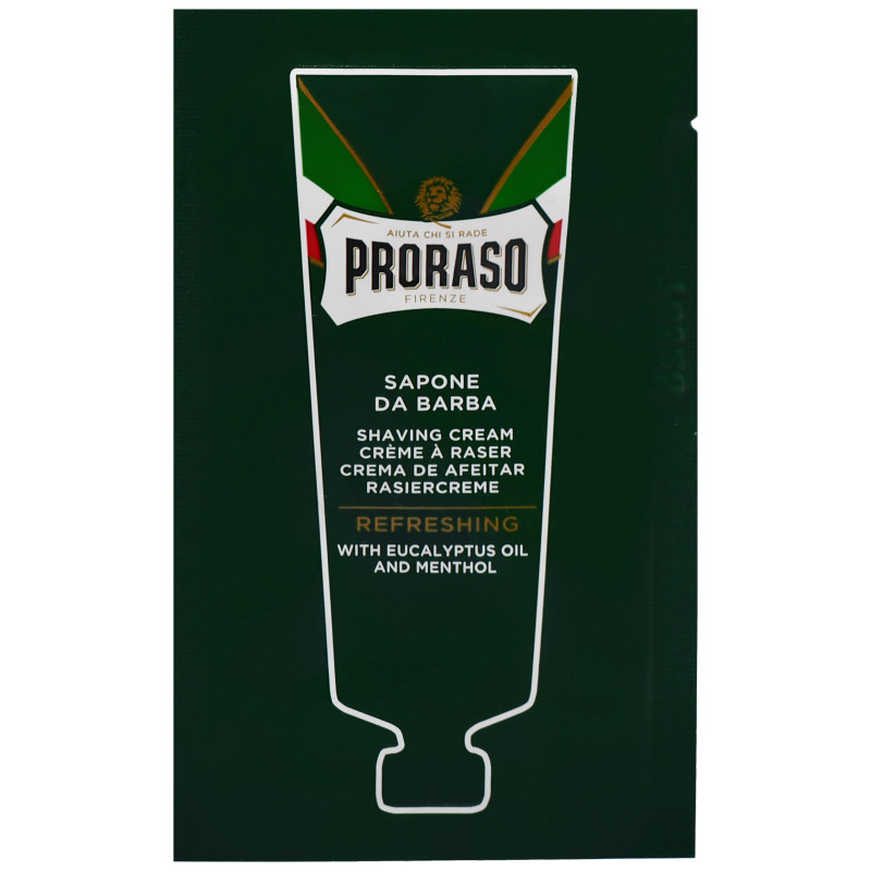 Proraso Refreshing Shaving Cream - odświeżający, eukaliptusowy krem do golenia, 4ml