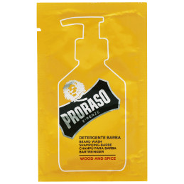 Proraso Wood & Spice Beard Wash - myjący płyn do zarostu, aromat drewna i przypraw, 4ml