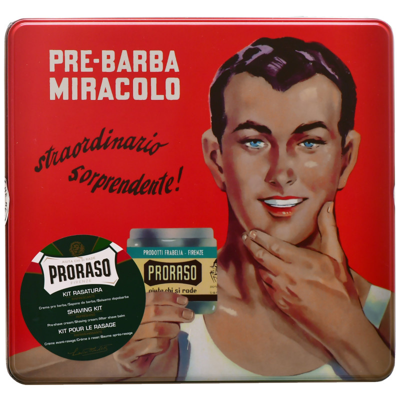 Proraso Refreshing Shaving Kit - kosmetyki do golenia w ozdobnym pudełku, 2x100ml + 150ml