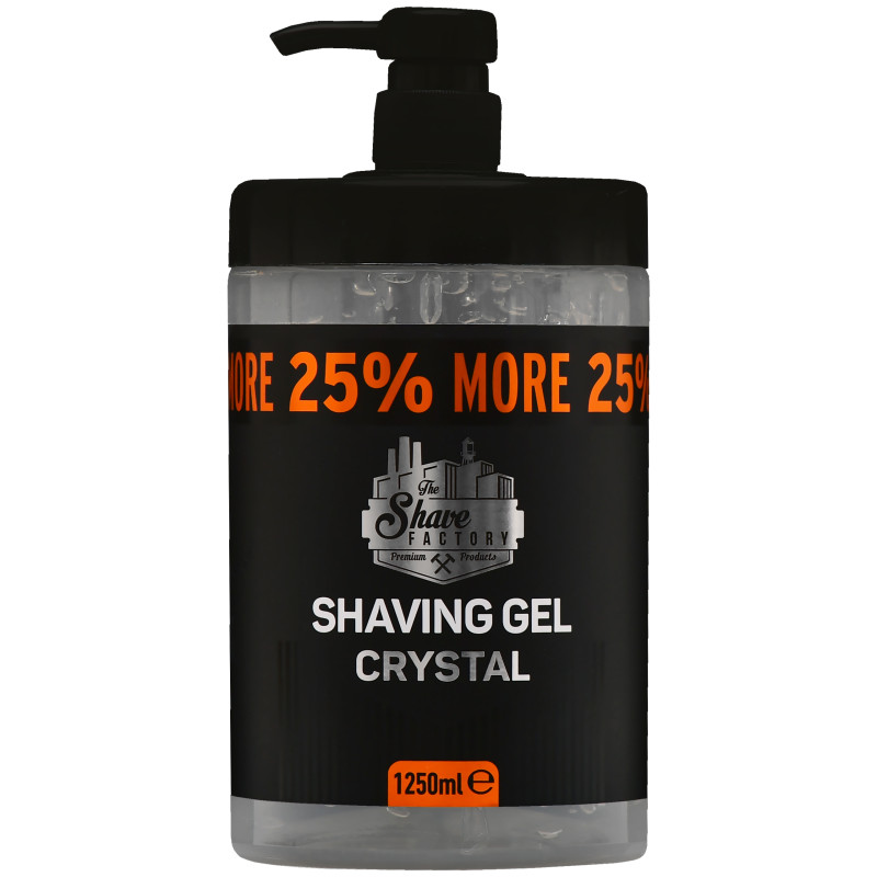 The Shave Factory Shaving Gel Crystal - żel do golenia, oczyszcza i łagodzi, 1250ml