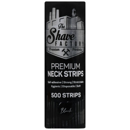 The Shave Factory Neckpaper - papierowy kołnierz fryzjerski w rolce, kolor czarny