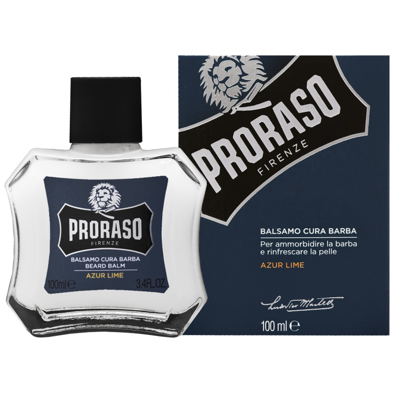 Proraso Azur Lime Beard Balm - lekki balsam do brody o cytrusowym zapachu, 100ml