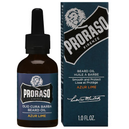 Proraso Azur Lime Beard Oil - cytrusowy olejek do pielęgnacji brody, 30ml