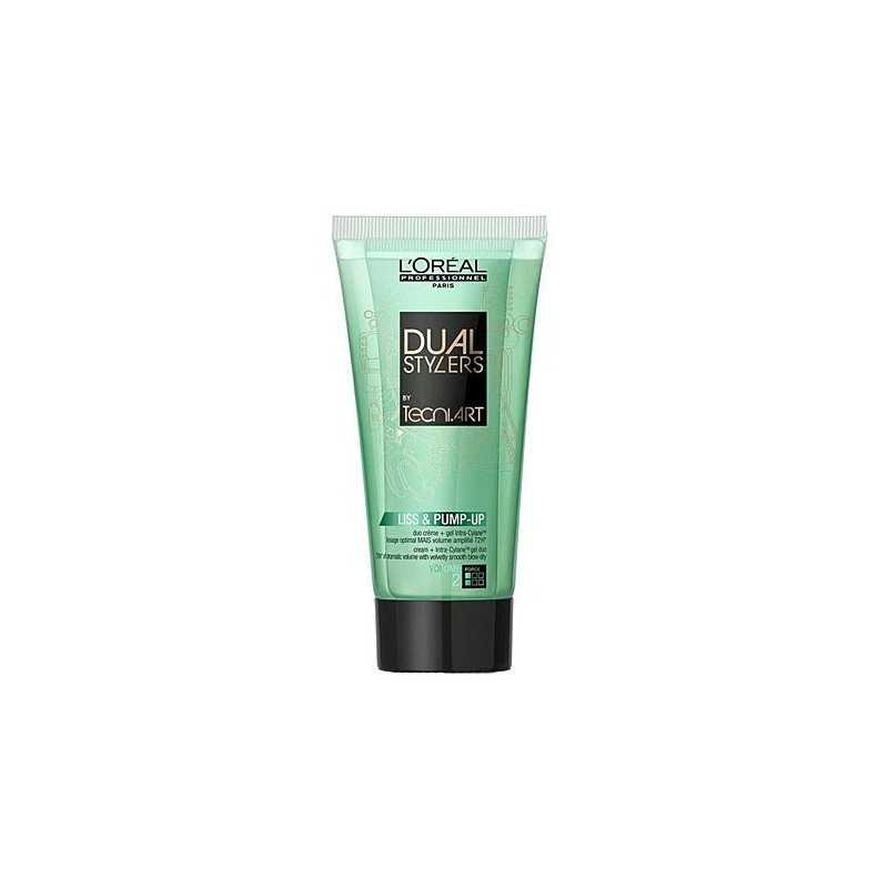 Loreal Dual Stylers Liss & Pump-up, Żel nadający objętość i gładkość cienkim włosom 150ml Loreal Dual Stylers Liss & Pump-up, Żel nadający objętość i gładkość cienkim włosom 150ml
