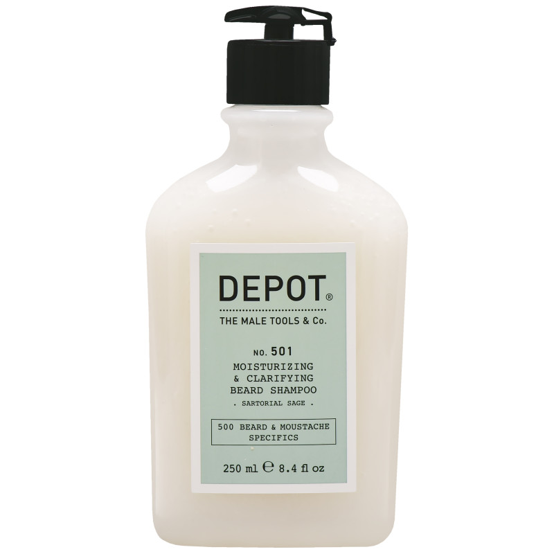 Depot NO. 501 Moisturizing & Clarifying Beard Shampoo Sartorial Sage - nawilżający szampon do brody, 250ml