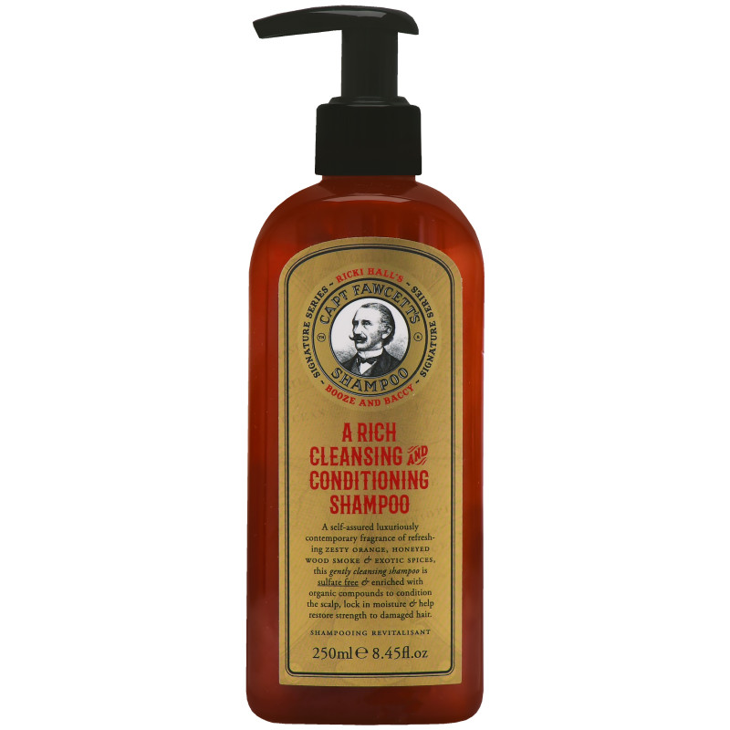 Captain Fawcett Booze & Baccy Beard Shampoo – szampon do brody z nutą tytoniu i pomarańczy, 250ml