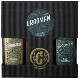Groomen Earth Zestaw do ciała i włosów – żel do kąpieli, szampon oraz pomada do włosów, 2x300ml+120g