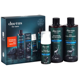 Duetus For Men Zestaw Power of Invictus – kompleksowa pielęgnacja dla mężczyzn, 2x300ml+50ml