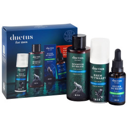 Duetus For Men Zestaw do brody – kompleksowa pielęgnacja zarostu, 145ml+50ml+30ml
