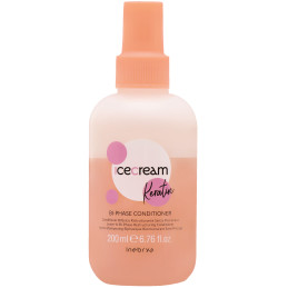 Inebrya Ice Cream Keratin Be-phase - odżywka dwufazowa do włosów puszących się, 200ml