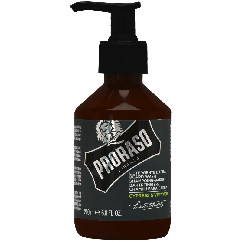 Proraso Cypress & Vetyver Beard Wash - cyprysowy płyn do mycia brody, 200ml