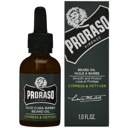 Proraso Cypress & Vetyver Beard Oil - cyprysowy olejek do brody, 30ml