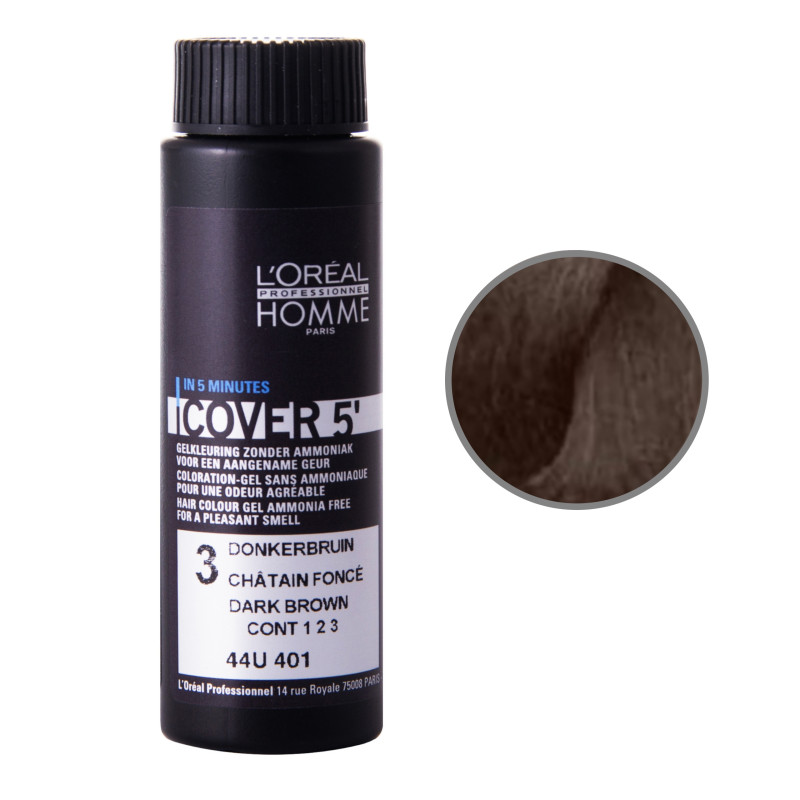 Loreal Homme Cover, farba dla Panów kryjąca siwe włosy 50ML