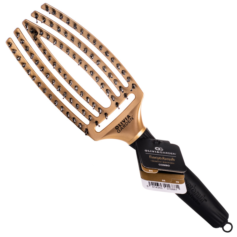 Olivia Garden Finger Brush Combo Medium, szczotka z włosiem dzika do rozczesywania, różne kolory