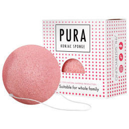 Pura Konjac Sponge Sister Young - ekologiczna gąbka do mycia twarzy, różne kolory