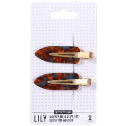 Sister Young Lily - klipsy do włosów do makijażu, różne kolory, 2szt