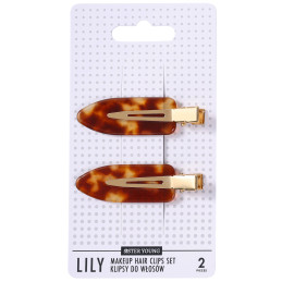 Sister Young Lily - klipsy do włosów do makijażu, różne kolory, 2szt