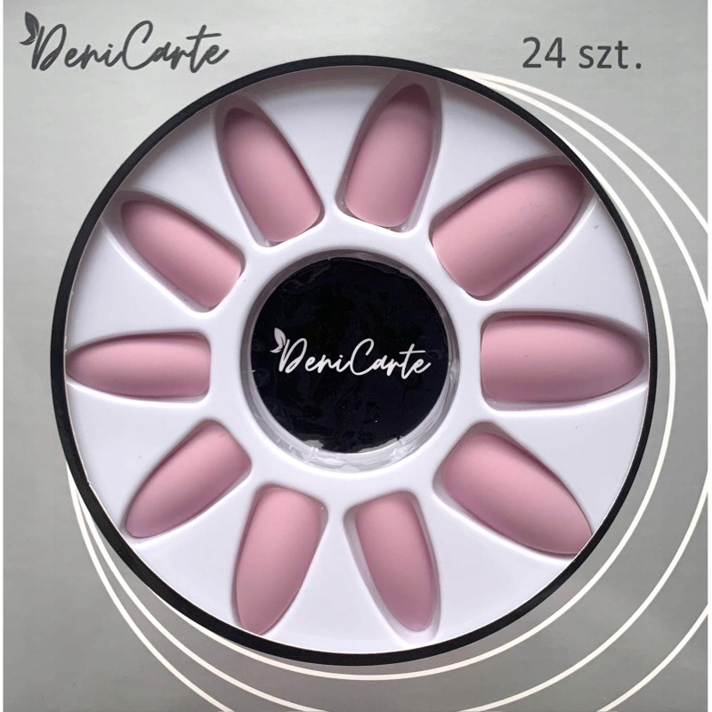 Deni Carte Tipsy Matowe - sztuczne paznokcie, 24 sztuki, kolor do wyboru
