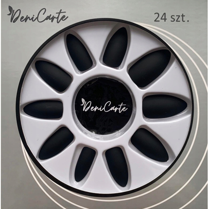 Deni Carte Tipsy Matowe - sztuczne paznokcie, 24 sztuki, kolor do wyboru