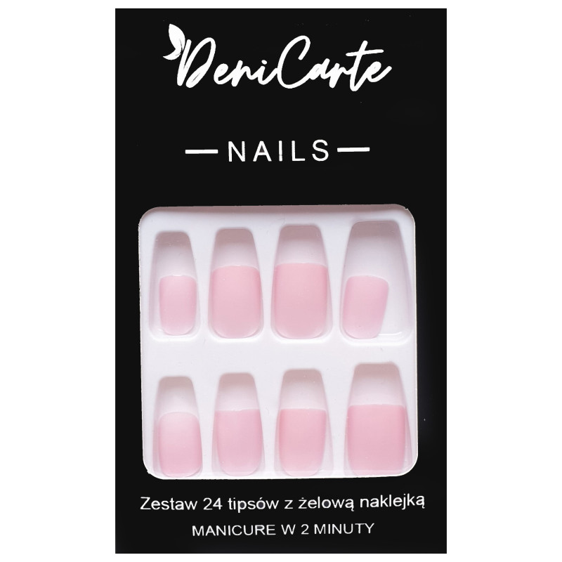Deni Carte Tipsy Square - zestaw sztucznych paznokci, różne kolory