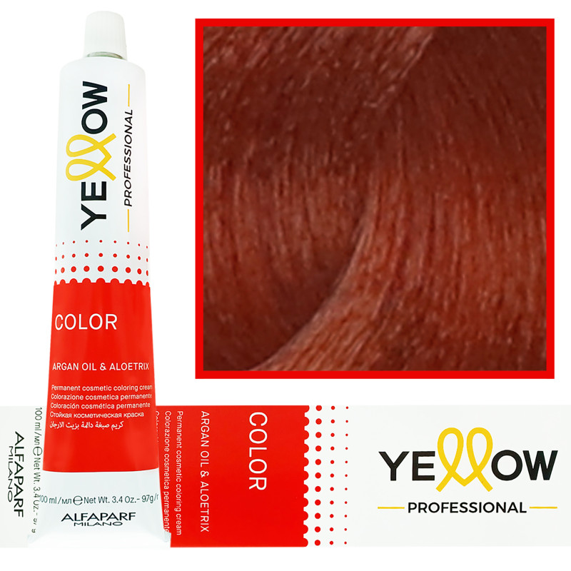 Alfaparf Yellow - trwała farba do włosów z aloesem i kiełkami pszenicy, 100ml