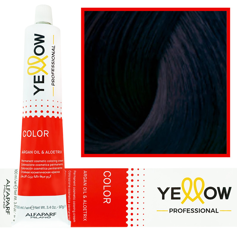 Alfaparf Yellow - trwała farba do włosów z aloesem i kiełkami pszenicy, 100ml