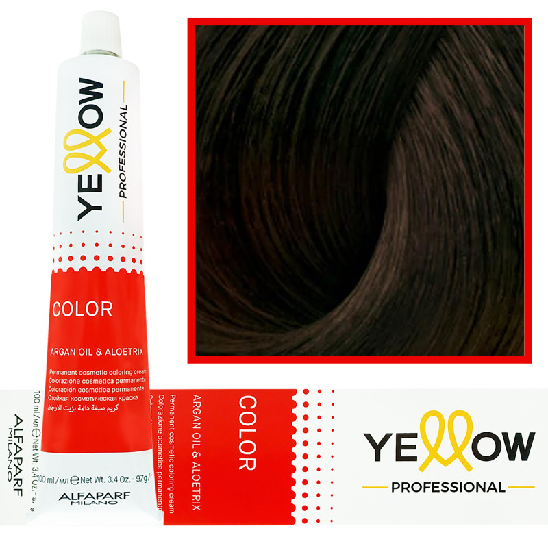 Alfaparf Yellow - trwała farba do włosów z aloesem i kiełkami pszenicy, 100ml