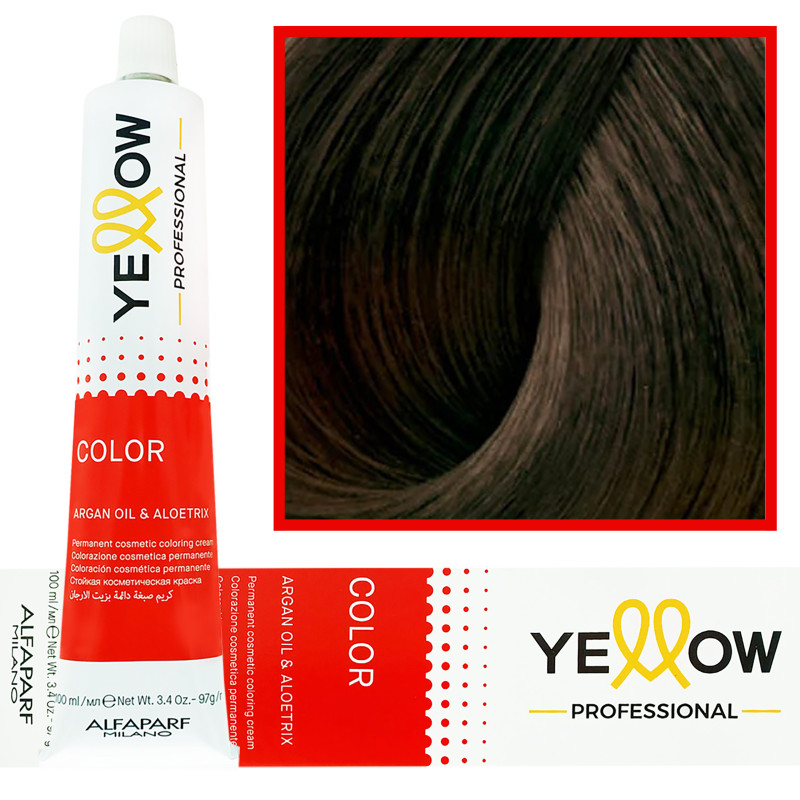 Alfaparf Yellow - trwała farba do włosów z aloesem i kiełkami pszenicy, 100ml