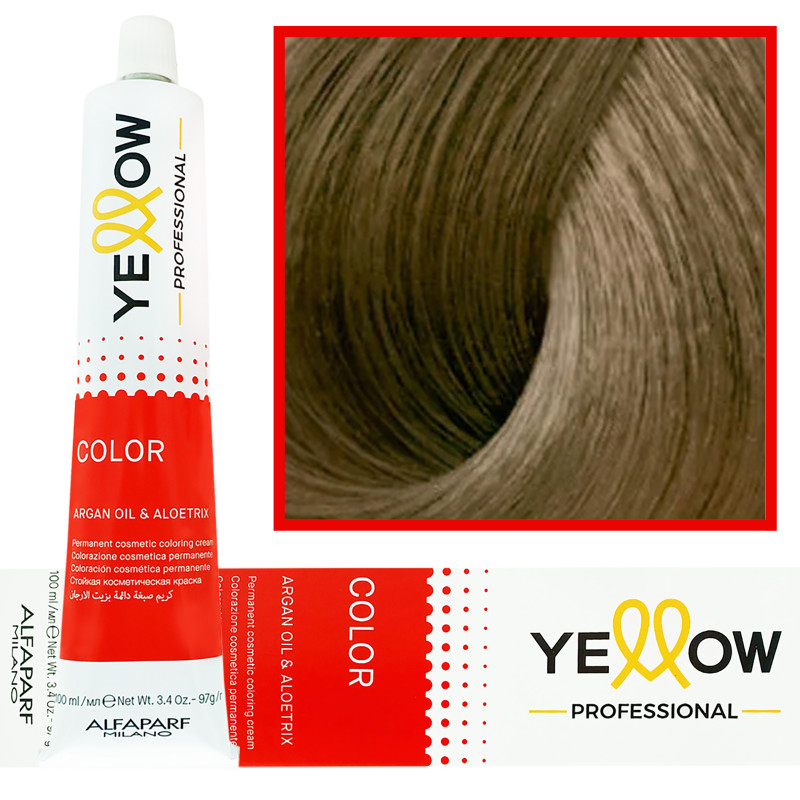 Alfaparf Yellow - trwała farba do włosów z aloesem i kiełkami pszenicy, 100ml