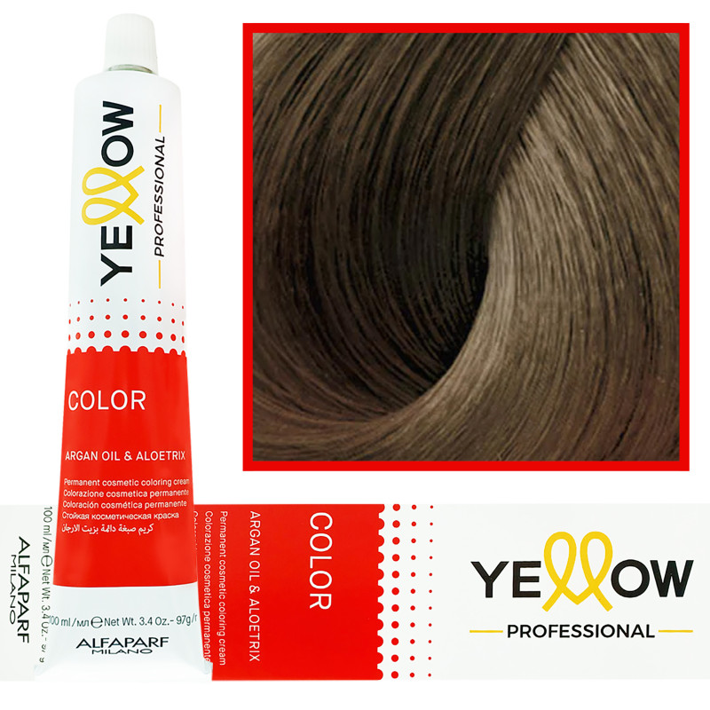 Alfaparf Yellow - trwała farba do włosów z aloesem i kiełkami pszenicy, 100ml