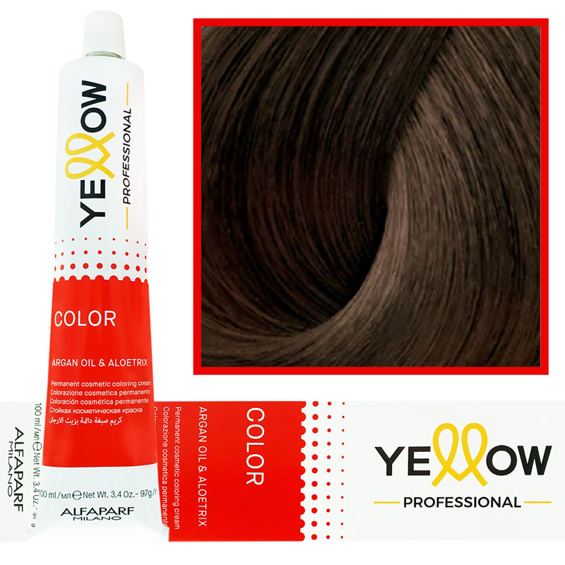 Alfaparf Yellow - trwała farba do włosów z aloesem i kiełkami pszenicy, 100ml