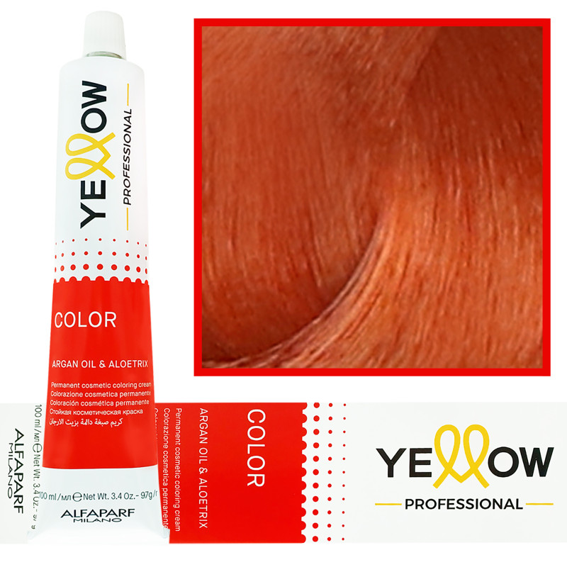 Alfaparf Yellow - trwała farba do włosów z aloesem i kiełkami pszenicy, 100ml
