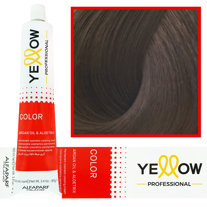 Alfaparf Yellow - trwała farba do włosów z aloesem i kiełkami pszenicy, 100ml