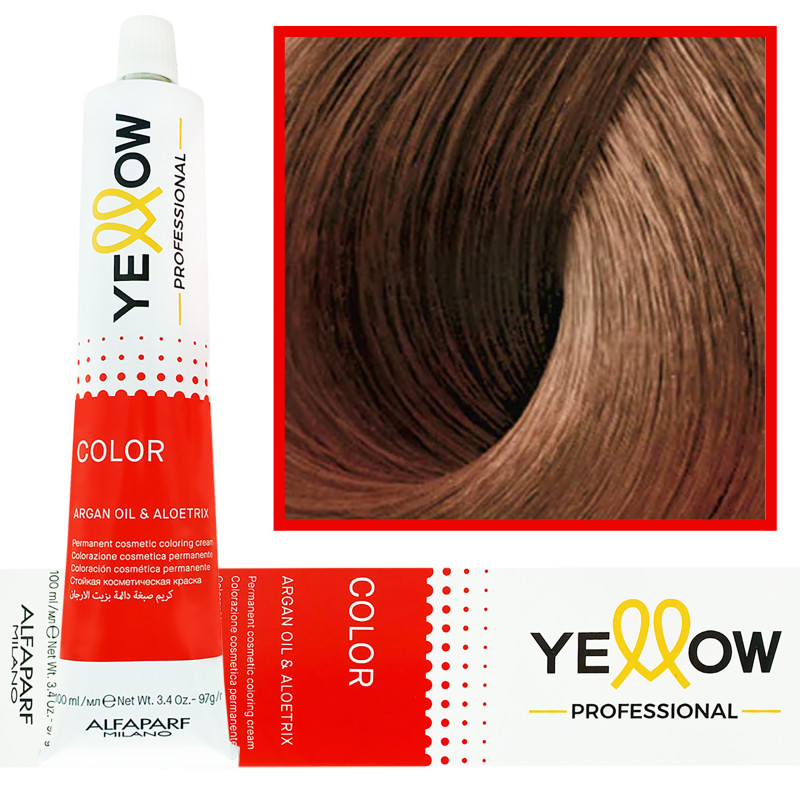 Alfaparf Yellow - trwała farba do włosów z aloesem i kiełkami pszenicy, 100ml