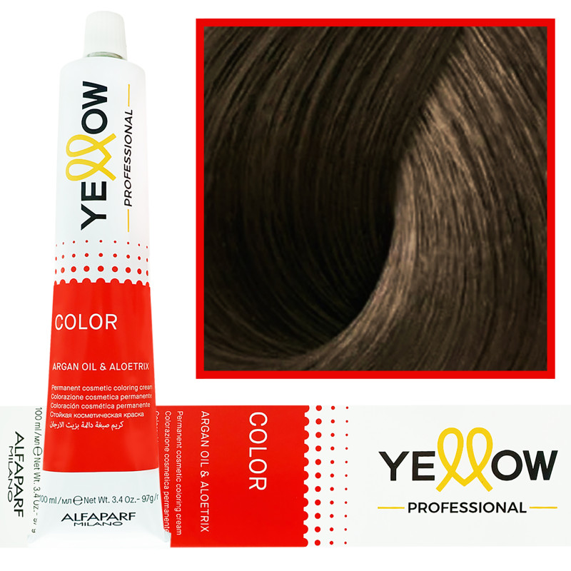 Alfaparf Yellow - trwała farba do włosów z aloesem i kiełkami pszenicy, 100ml