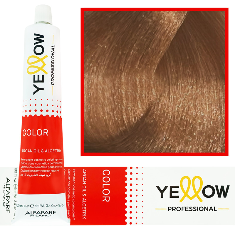 Alfaparf Yellow - trwała farba do włosów z aloesem i kiełkami pszenicy, 100ml