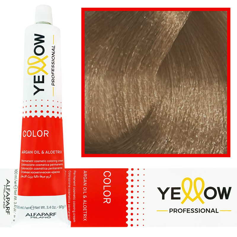 Alfaparf Yellow - trwała farba do włosów z aloesem i kiełkami pszenicy, 100ml