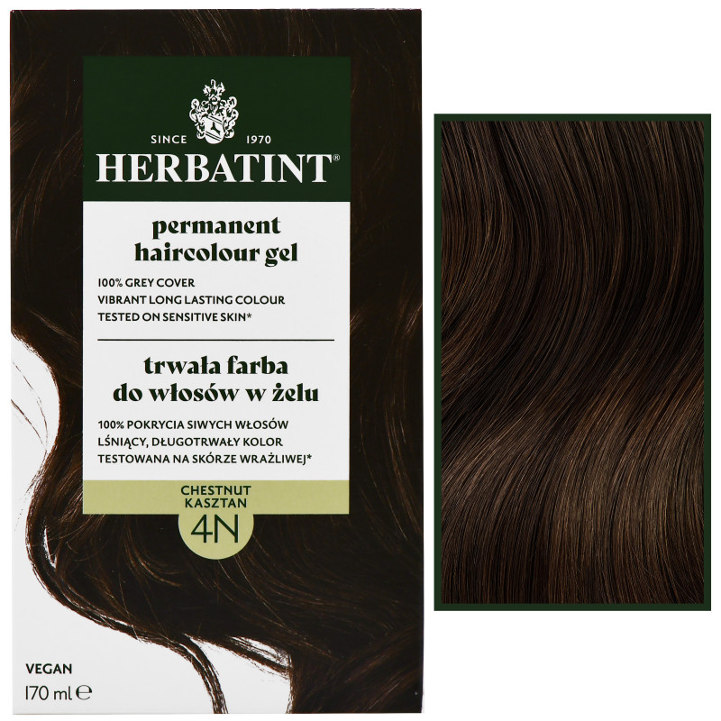 Herbatint Permanent Haircolour Gel – trwała, ziołowa farba do włosów w żelu, 170ml