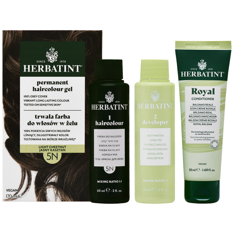 Herbatint Permanent Haircolour Gel – trwała, ziołowa farba do włosów w żelu, 170ml