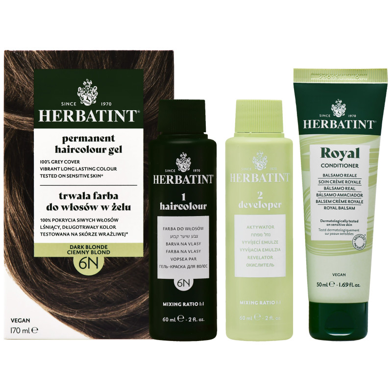 Herbatint Permanent Haircolour Gel – trwała, ziołowa farba do włosów w żelu, 170ml