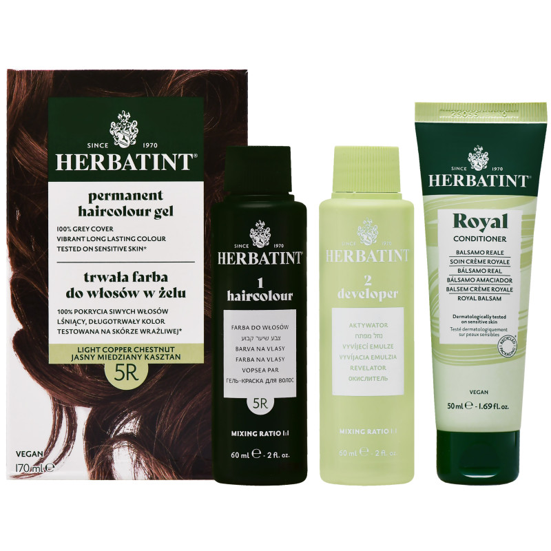Herbatint Permanent Haircolour Gel – trwała, ziołowa farba do włosów w żelu, 170ml