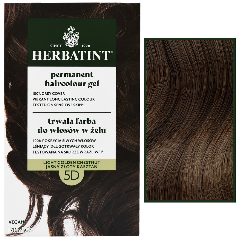 Herbatint Permanent Haircolour Gel – trwała, ziołowa farba do włosów w żelu, 170ml