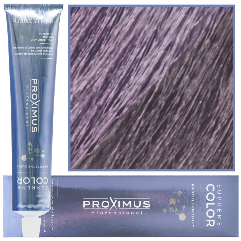 Proximus Supreme Color Nanotechnology – profesjonalna farba do włosów z kwasem hialuronowym, 100ml