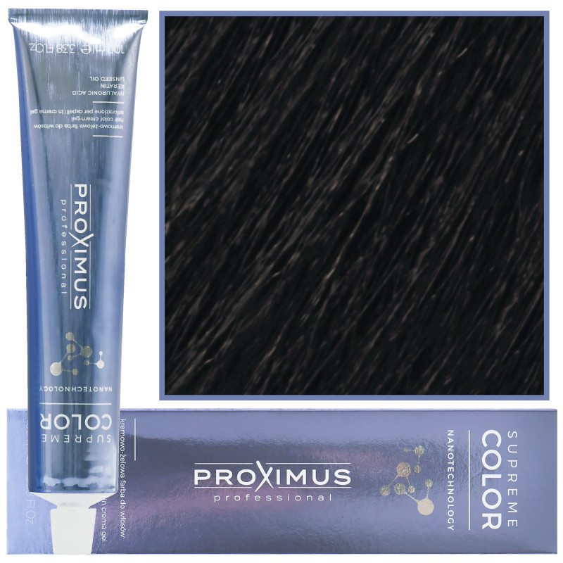 Proximus Supreme Color Nanotechnology – profesjonalna farba do włosów z kwasem hialuronowym, 100ml