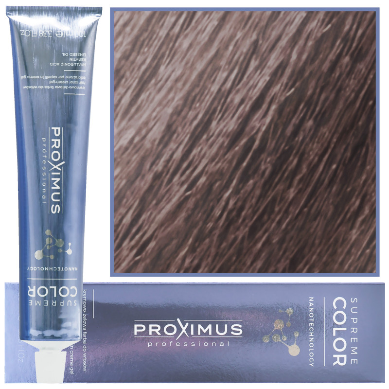 Proximus Supreme Color Nanotechnology – profesjonalna farba do włosów z kwasem hialuronowym, 100ml