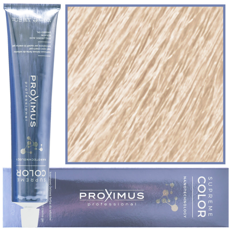 Proximus Supreme Color Nanotechnology – profesjonalna farba do włosów z kwasem hialuronowym, 100ml