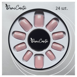 DeniCarte Square - krótkie gotowe tipsy do stylizacji paznokci, różne kolory