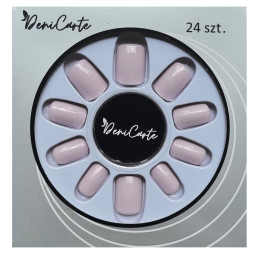 DeniCarte Square - krótkie gotowe tipsy do stylizacji paznokci, różne kolory